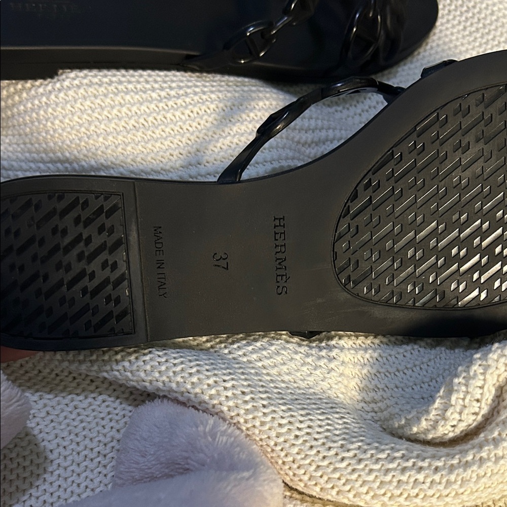 Hermes Black Chain Sandals - Picture 4 of 7